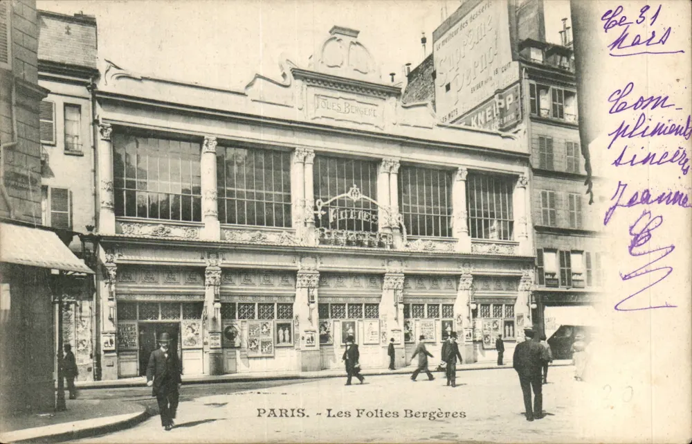 PARIS - Les Folies Bergères — Jules Bergère — editor desconhecido, número de série não visível - Frente