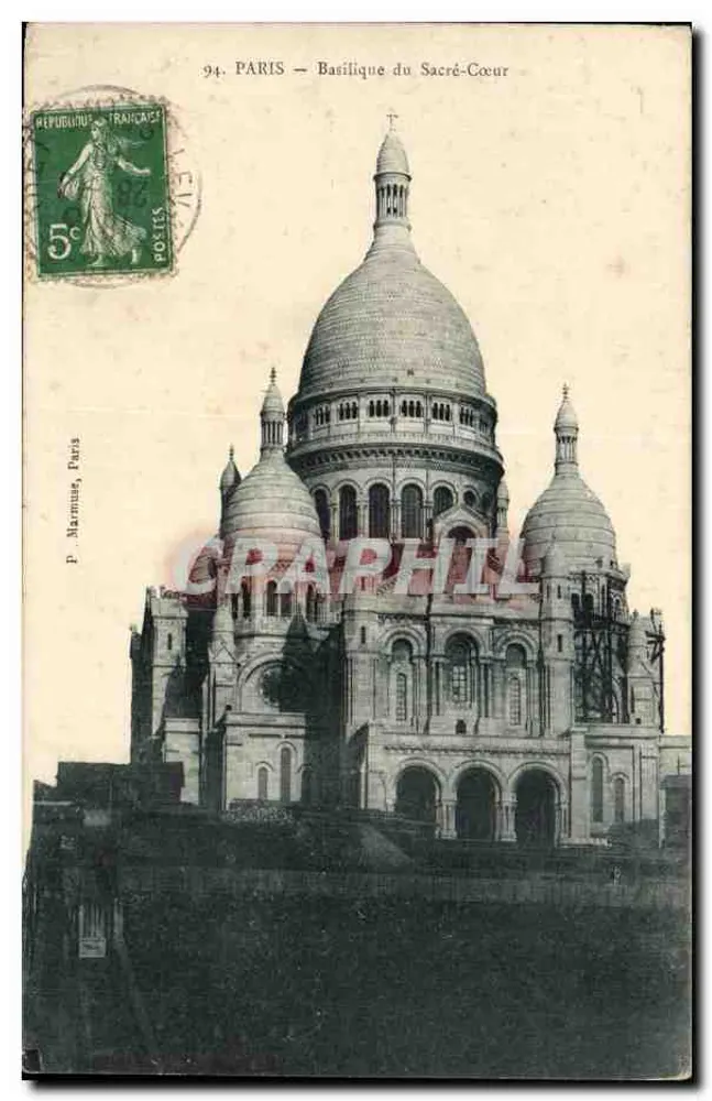 PARIS — Basílica do Sagrado Coração — P. Marmonne, Paris - Frente