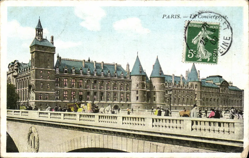 Paris — A Conciergerie — Editor desconhecido, número de série não visível - Frente