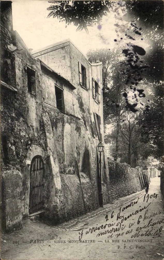 Paris — Alt-Montmartre — La Rue Saint-Vincent — P.P.C. Paris n°205 - Vorderseite