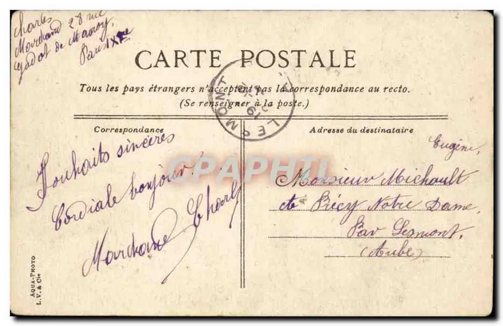 Paris - Boulevard Rochechouart und rue de Clignancourt — Verlag Aqua-Photo L.V. & Cie - Rückseite