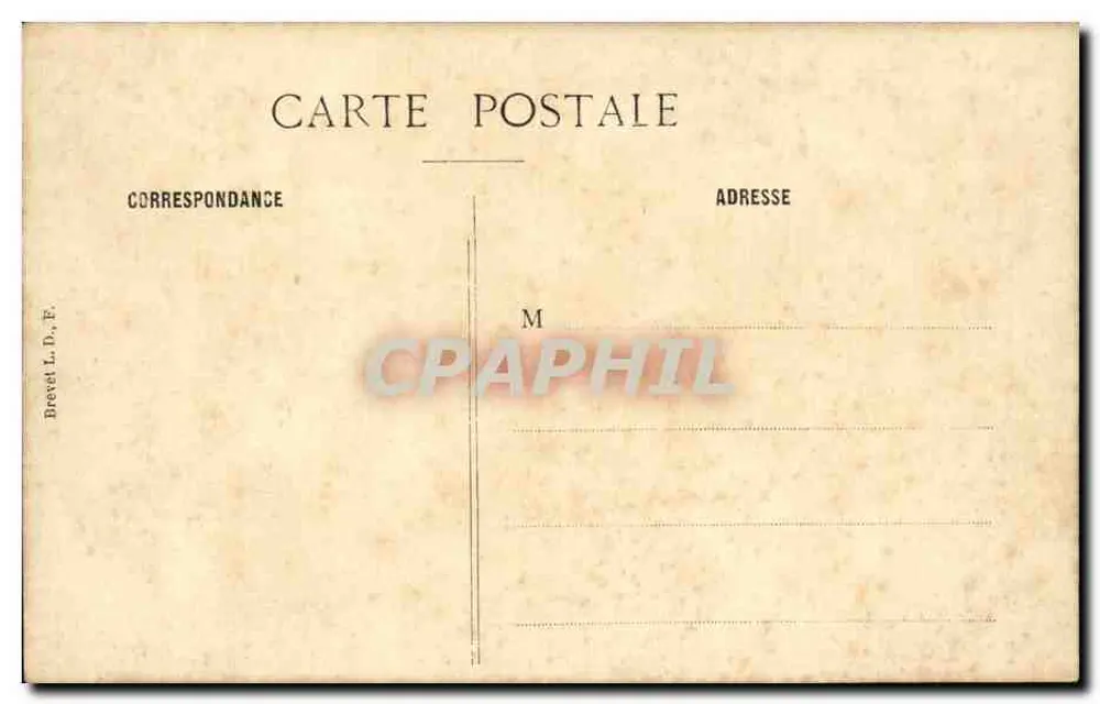 Puente Real y Pavillon de Flore — París — Brevet L. D. F. - Reverso