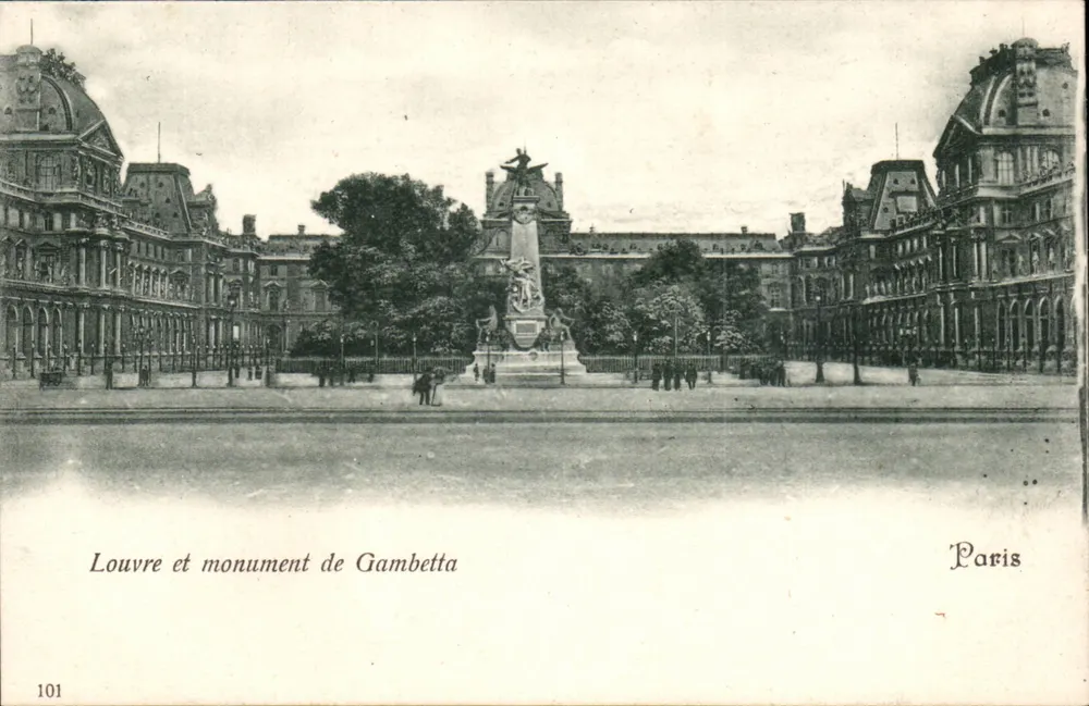 Place de la République e monument de Gambetta — Paris — editor desconhecido, número de série 101 - Frente