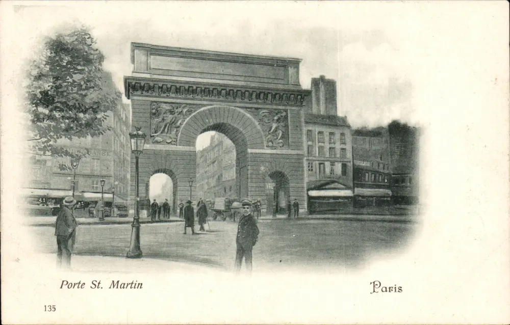 Porta Saint-Martin — Paris — editor desconhecido, n° de série 135 - Frente