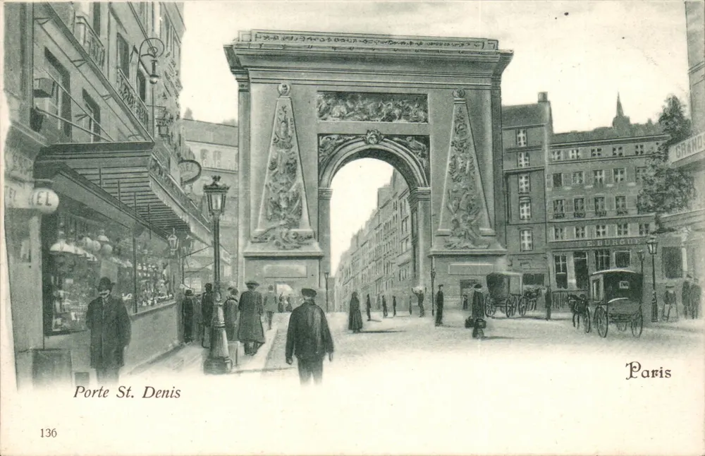 Porta St. Denis — Paris — editor desconhecido, n° de série 136 - Frente