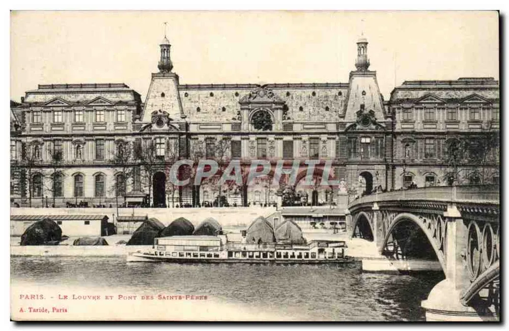 Paris - Das Louvre und Pont des Saints-Pères — A. Taride, Paris - Vorderseite