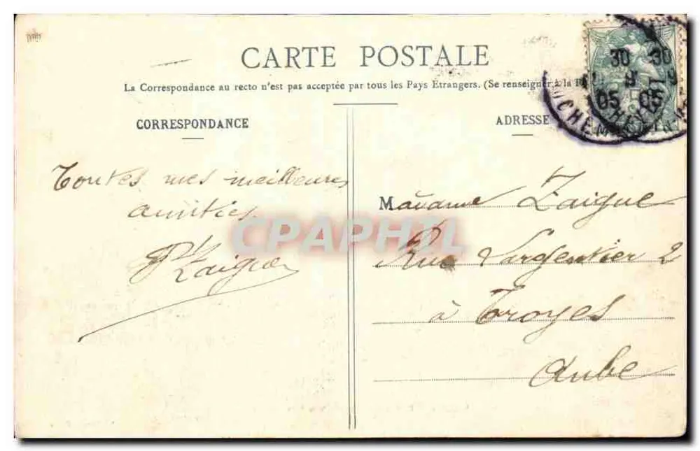 Paris - Place Saint-Germain-l'Auxerrois — editor A. Taride, Paris - Verso