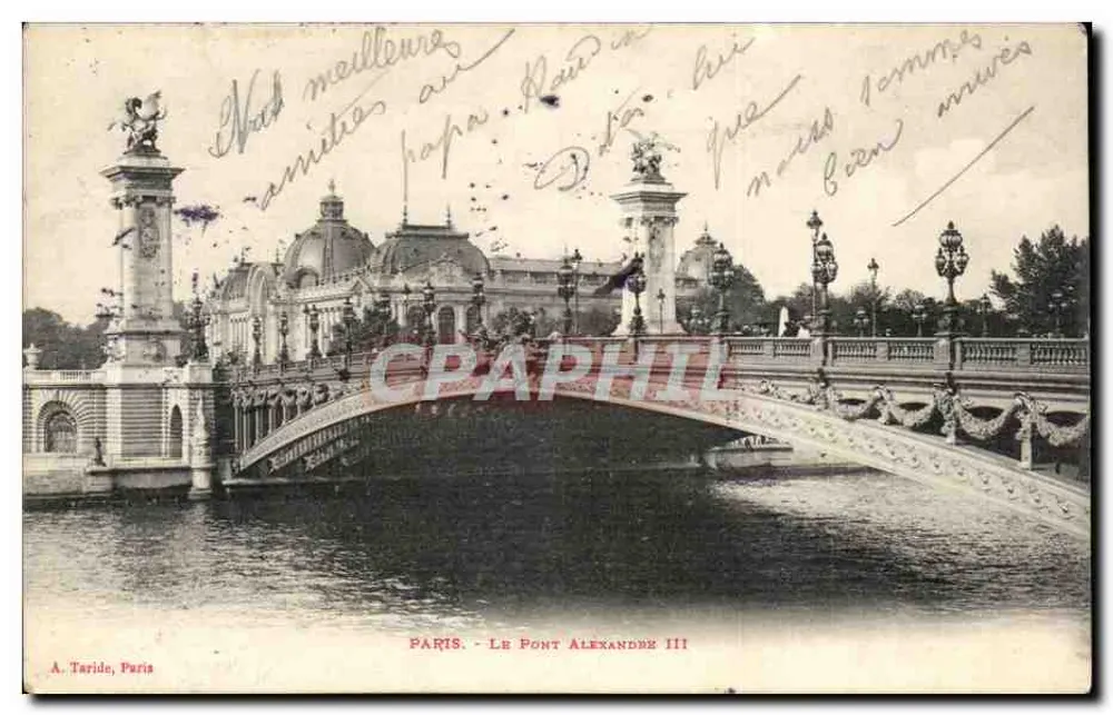 Paris - O Ponte Alexandre III — A. Taride, Paris - Frente