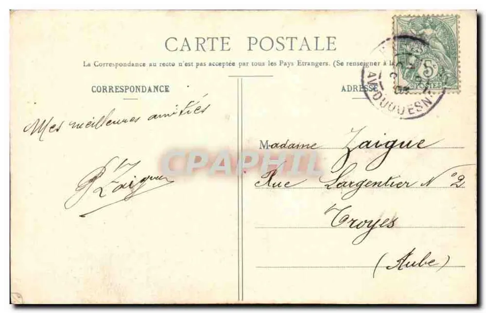 Paris - Fonte de Médicis — A. Taride, Paris - Verso