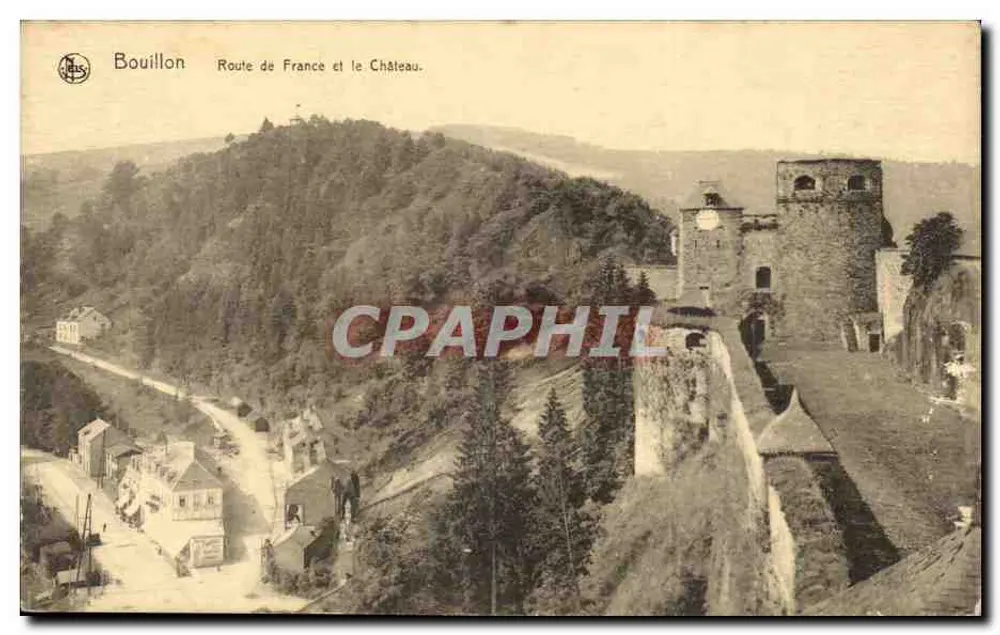 Bouillon — Route de France und das Schloss — Verlag Nais, Serie 2, Nr. 44 - Vorderseite