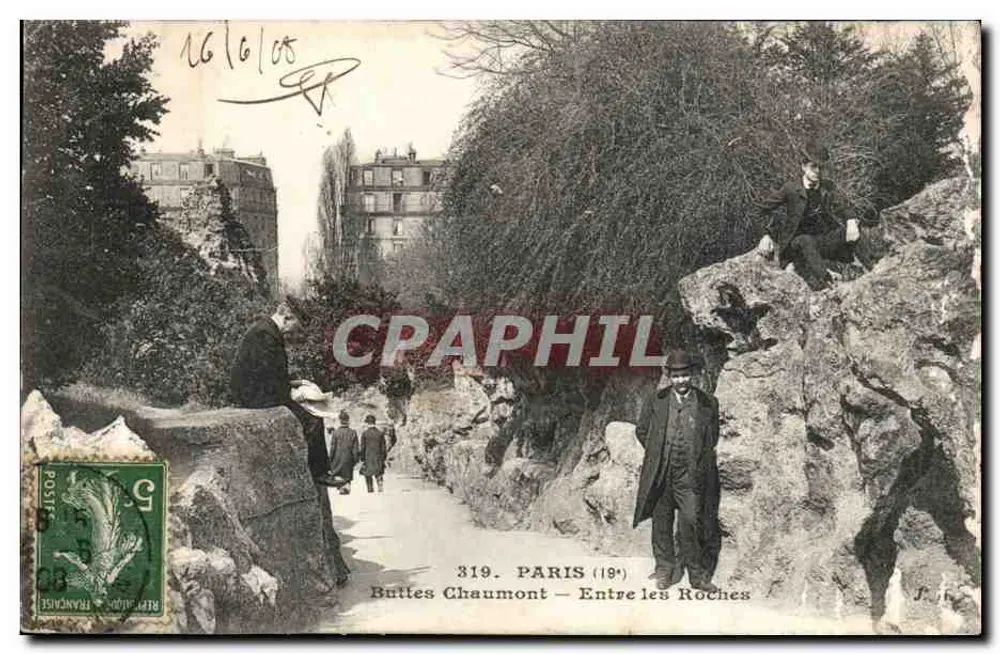 Buttes Chaumont — Zwischen den Felsen — Paris (18.) - Vorderseite
