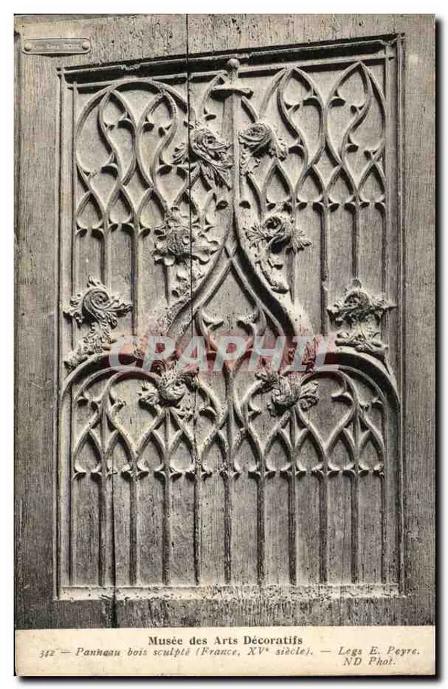 Geschnitztes Holzpanel — Musée des Arts Décoratifs — Legs E. Peyre - Vorderseite