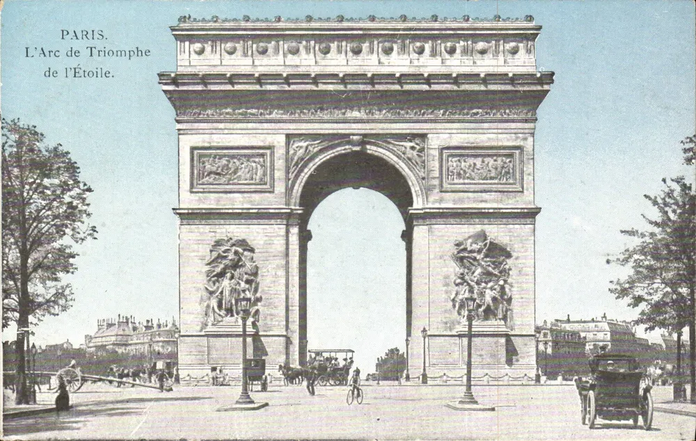 Paris — Arco do Triunfo — editor desconhecido, número de série não visível - Frente