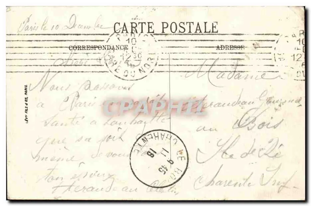 Paris — A Ópera — LL. n°70 - Verso