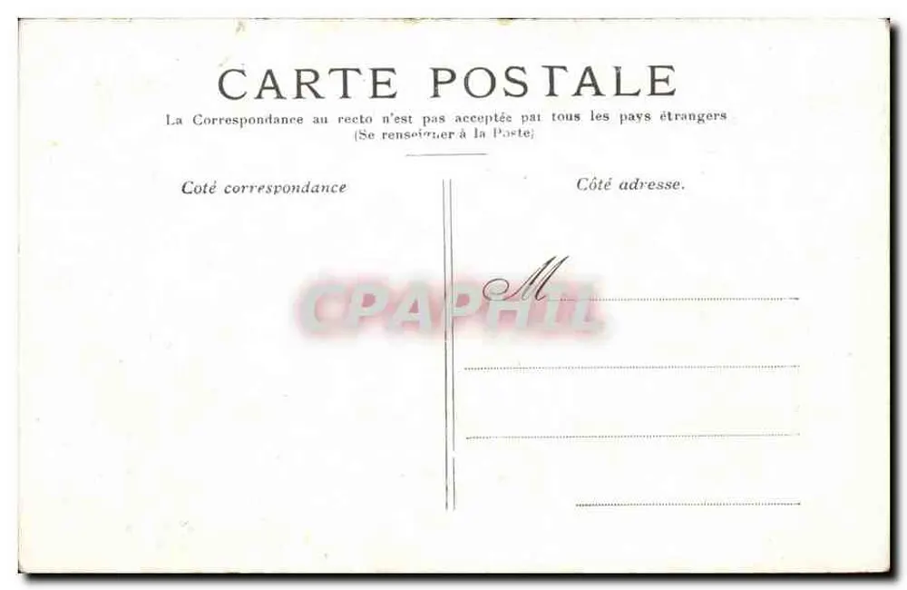 Paris — A Conciergerie — Editor não identificado, número de série não visível - Verso