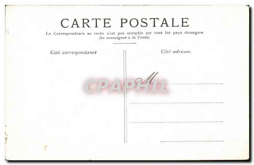 Paris — A Madeleine — Editor não identificado, número de série não visível - Verso