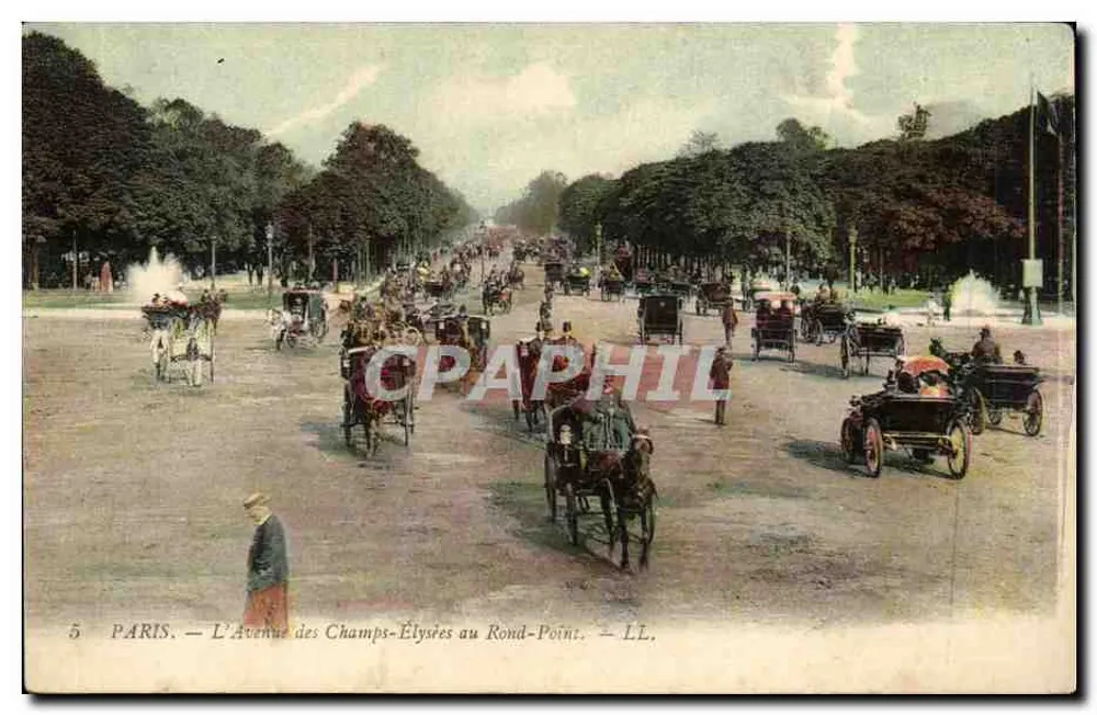 PARIS — Die Avenue des Champs-Élysées am Rond-Point — LL, n°5 - Vorderseite