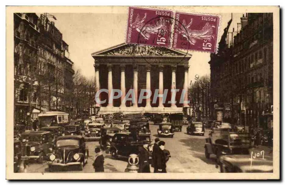 Paris... en Flanant — Église de la Madeleine und Rue Royale — Les Éditions d'Art WYON - Vorderseite