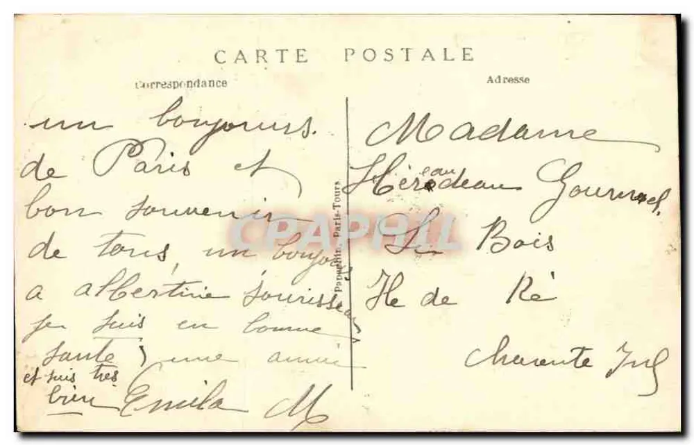 Arco de Triunfo — Tumba del Soldado Desconocido — Editor: Trépighin, París - Reverso