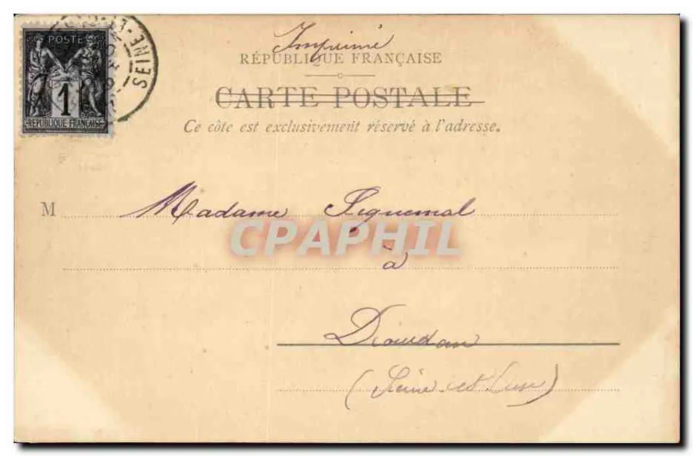 O Panteão — Paris — Chaske, número de série ilegível - Verso