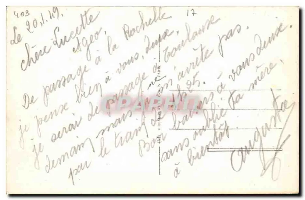 La Rochelle — Torre de São Nicolau — editor Cap, n° 182 - Verso