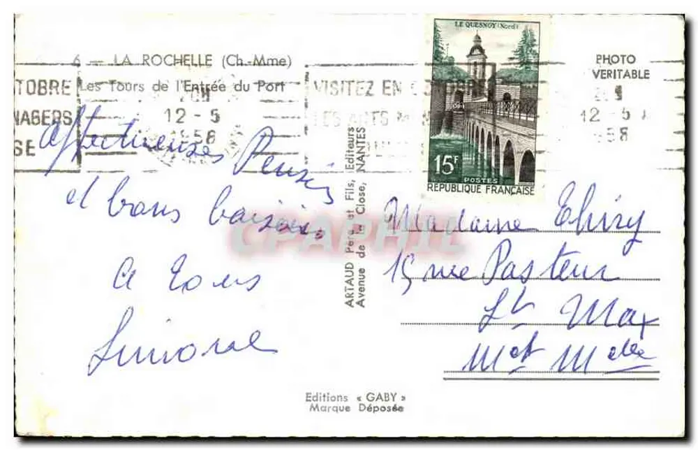 Die Türme des Hafeneingangs — La Rochelle — Éditions GABY - Rückseite