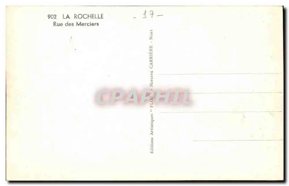 La Rochelle — Rue des Merciers — Edições Flor - Verso