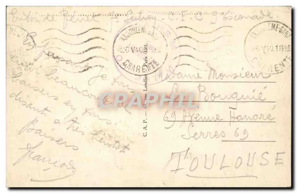 Angoulême — Ao longo das margens da Charente — ND.141 - Verso