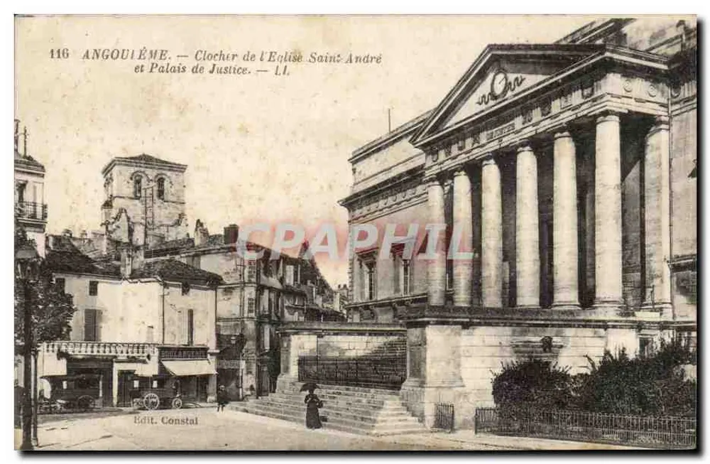 Angoulême — Turm der Kirche Saint-André und Gerichtsgebäude — Edit. Constal n°116 - Vorderseite