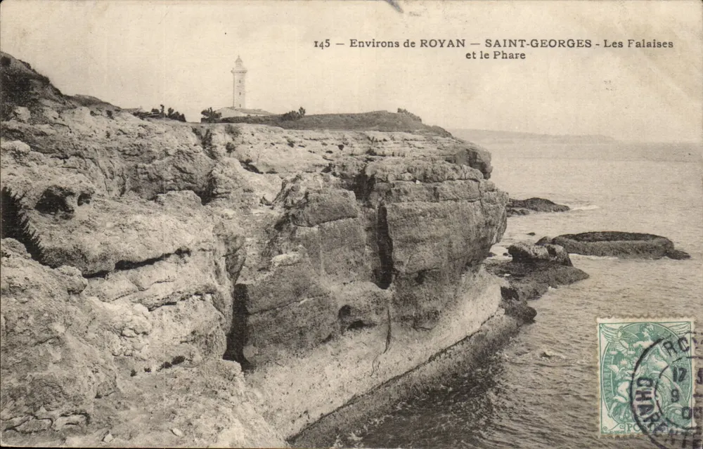 Umgebung von Royan — Saint-Georges — Die Klippen und der Leuchtturm — Verlag: C. P. O. n°145 - Vorderseite