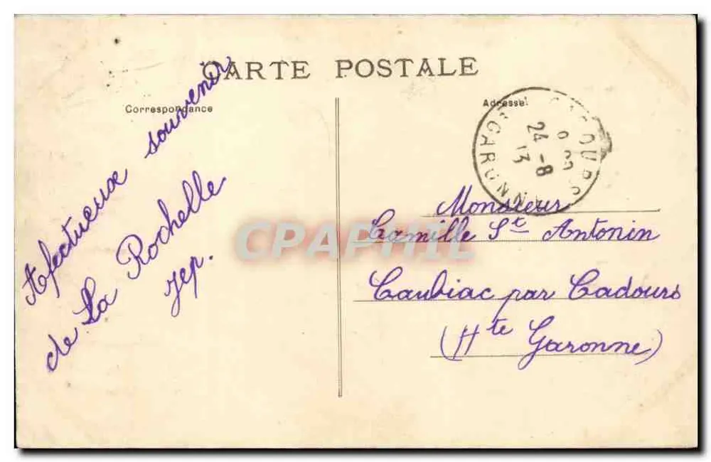 La Rochelle - A Praia — L. C. — n° 902 - Verso