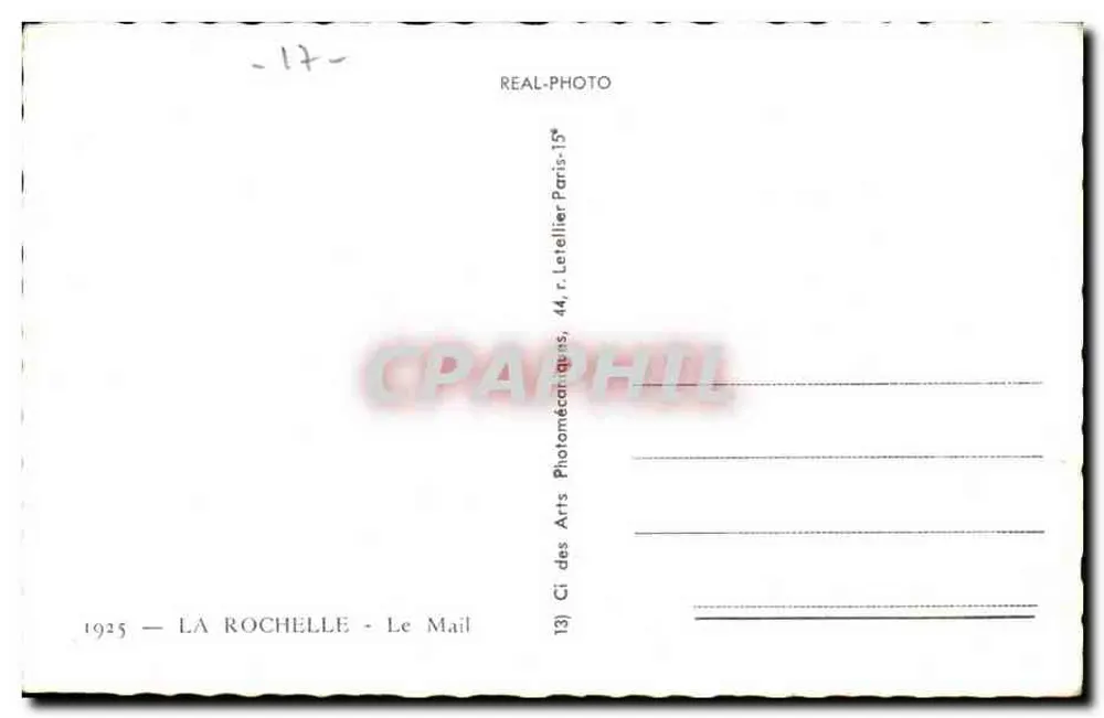 La Rochelle — Le Mail — editor Letellier Paris - Verso