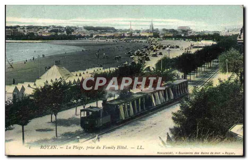 Royan — Der Strand, Aufnahme vom Family Hotel — Novozelski — Erinnerungen an den Seebadestrand - Vorderseite