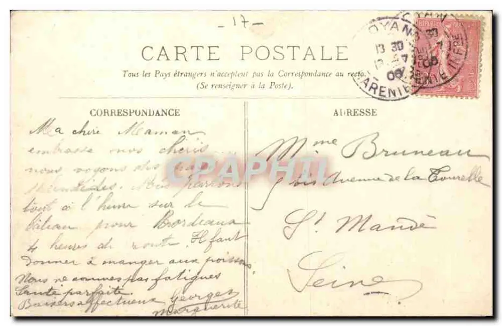 Royan — Der Strand, Aufnahme vom Family Hotel — Novozelski — Erinnerungen an den Seebadestrand - Rückseite