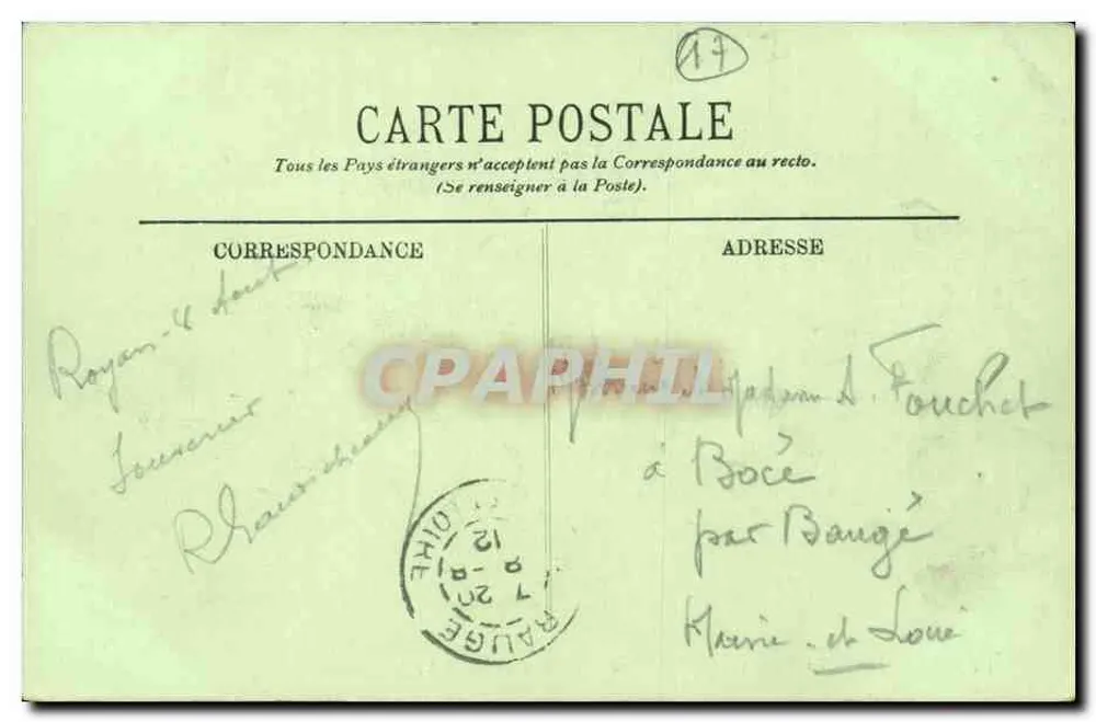 Royan — A Praia em direção ao Boulevard Saint-Georges — LL. - Verso