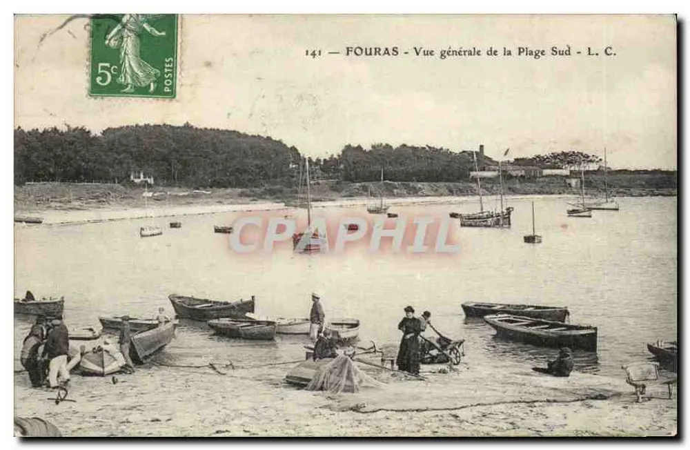 Fouaras - Vista geral da Praia Sul - L. C. n°141 - Frente