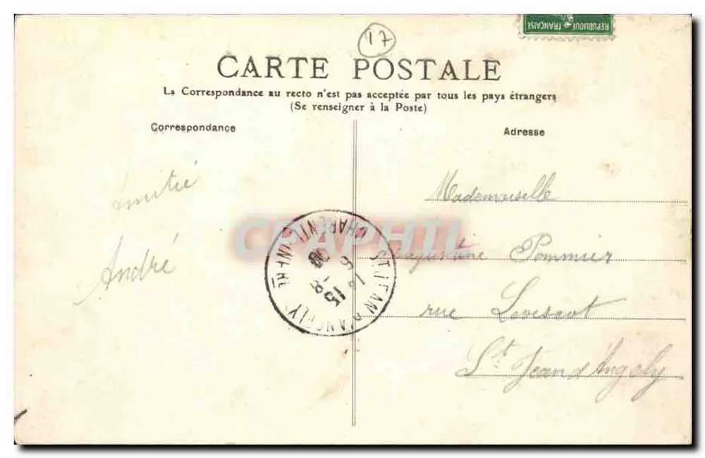 Fouaras - Vista geral da Praia Sul - L. C. n°141 - Verso