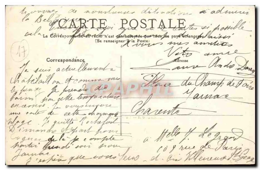 Châtelaillyon — Il Villaggio dei Boucholeurs — Cl. Galeries Parisiennes, Rochefort - Verso