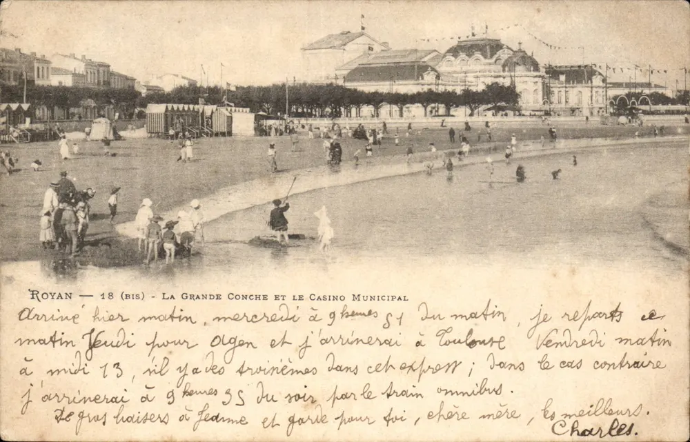 Royan — 18 (bis) — Die Grande Conche und das Municipale Casino - Vorderseite