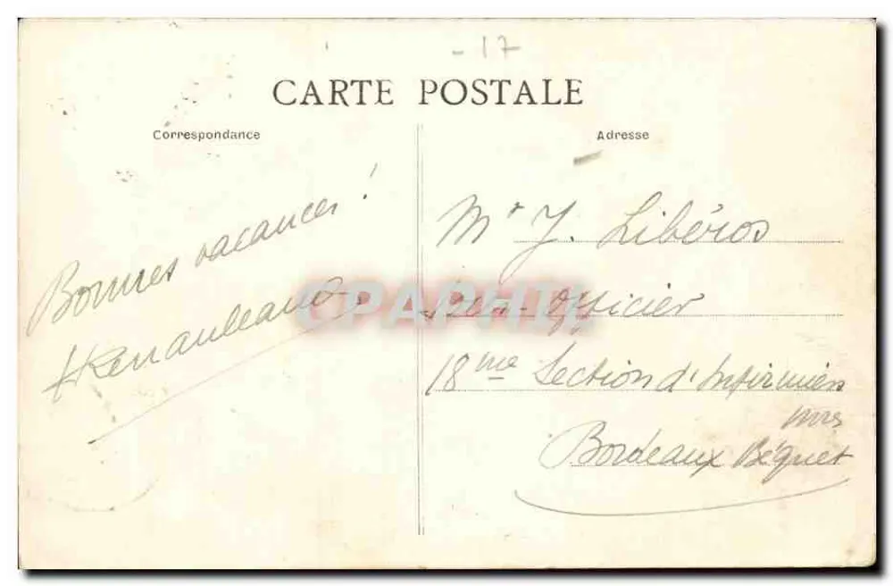 Umgebung von ROYAN - PONTAILLAC, Im Schatten der Klippe — Verlag: République Française, Nr. 52 - Rückseite