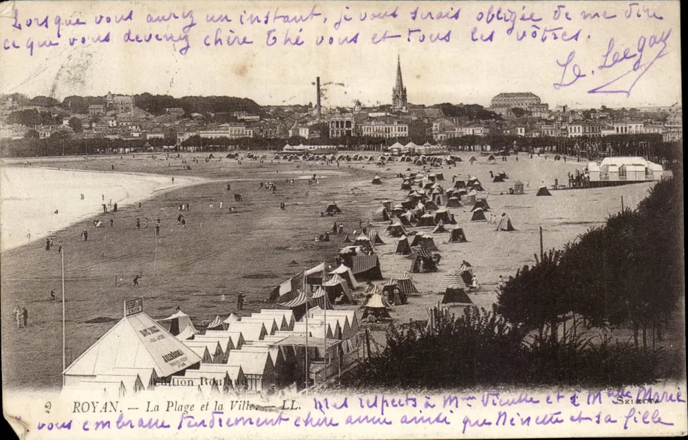 Royan — A Praia e a Cidade — Edição Roux - Frente