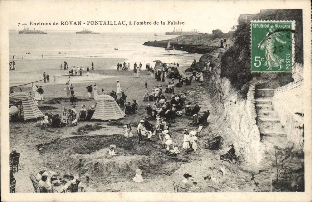 Umgebung von ROYAN - PONTAILLAC, im Schatten der Klippe — Verlag Ouvir Nouvares Galeries, n°7 - Vorderseite
