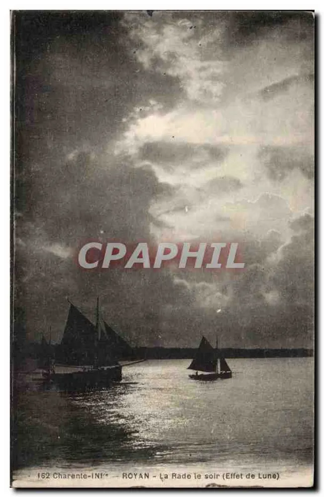 Royan - La Rade 's avonds (Effect Maan) — F. Braun, fot. ed. O. — Royan (Charente-Inférieure) - Voorkant
