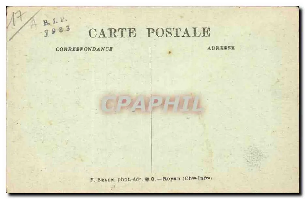 Royan - La Rade 's avonds (Effect Maan) — F. Braun, fot. ed. O. — Royan (Charente-Inférieure) - Achterkant