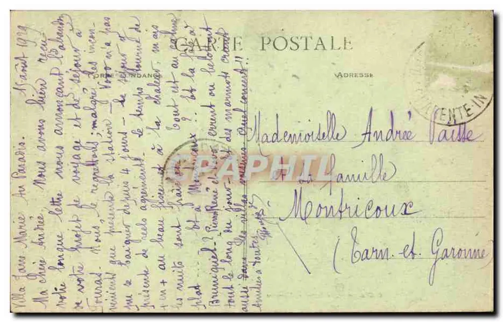 Fouras (Ch.-Inf.) - A Ponte à maré alta — Coleção viúva Perrier, livreiro - Verso