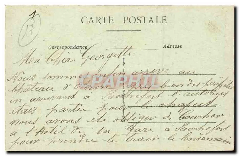 Frauen von Île d'Oléron — Dorfszene — R. Bergevin, Verlag, 66, Rue des Merciers, La Rochelle - Rückseite
