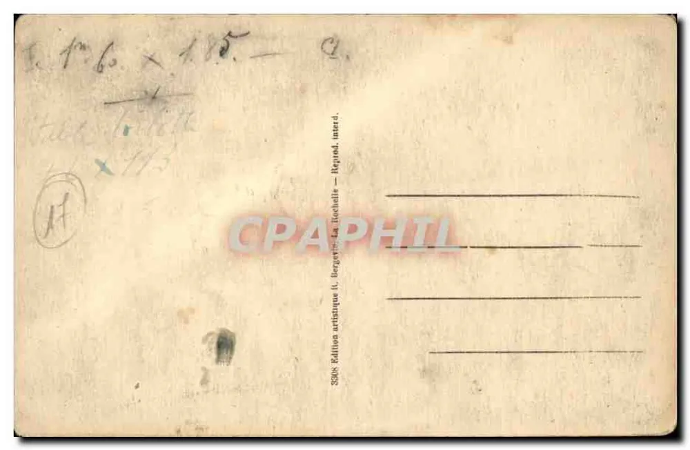 Ilha de Oléron — Carta topográfica — editor PERTUIS DE MAUMUSON - Verso