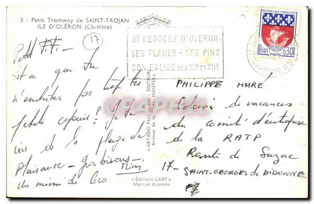 Pequeno Trem de Saint-Trojan — Ilha de Oléron — Éditions Gaby - Verso