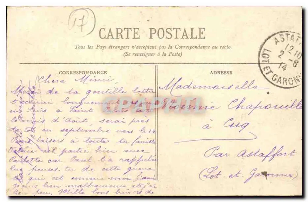 Bureau-St-Palais - Côte d'Argent - Les Chalets - Meerblick - BR - 2322 - Rückseite