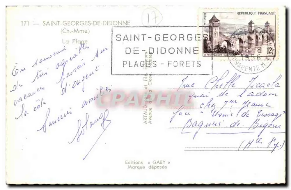 Praia movimentada — Saint-Georges-de-Didonne — Éditions GABY - Verso